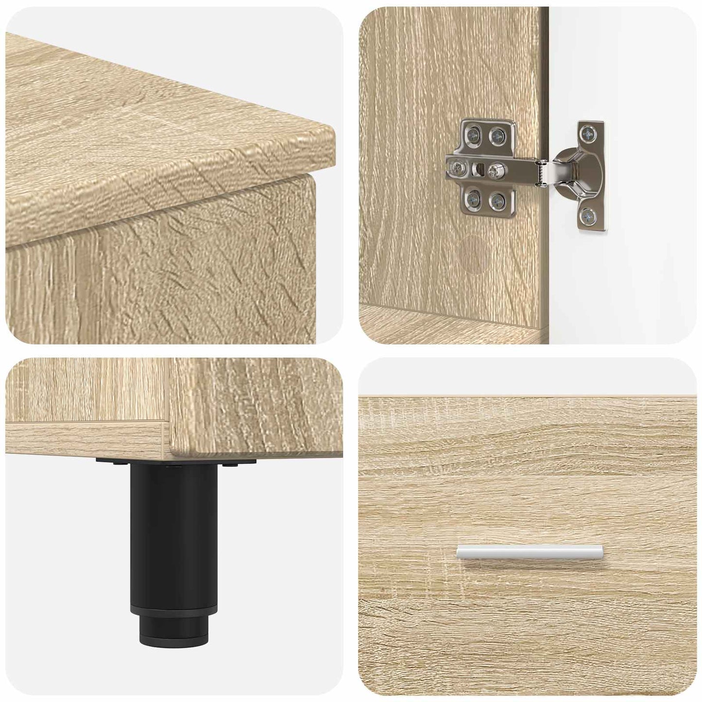 Bathroom Vanity Unit Sonoma Oak 60 x 35 x 60 cm Engineered Wood