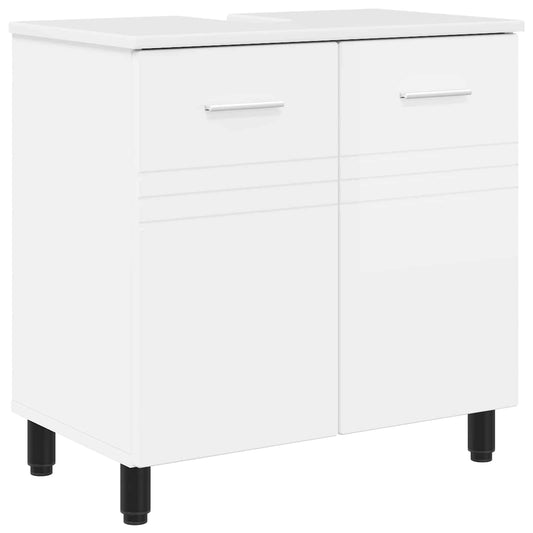 Bathroom Vanity Unit High Gloss White 60 x 35 x 60 cm