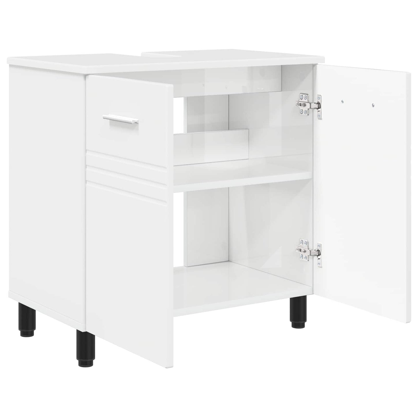 Bathroom Vanity Unit High Gloss White 60 x 35 x 60 cm