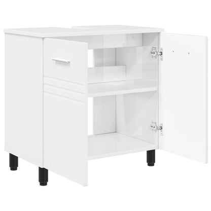 Bathroom Vanity Unit High Gloss White 60 x 35 x 60 cm