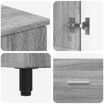 Bathroom Vanity Unit Grey Sonoma 60 x 35 x 60 cm