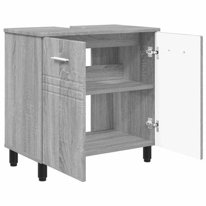 Bathroom Vanity Unit Grey Sonoma 60 x 35 x 60 cm