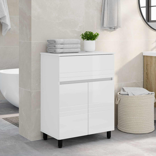 Bathroom Vanity Unit High Gloss White 60 x 35 x 80 cm