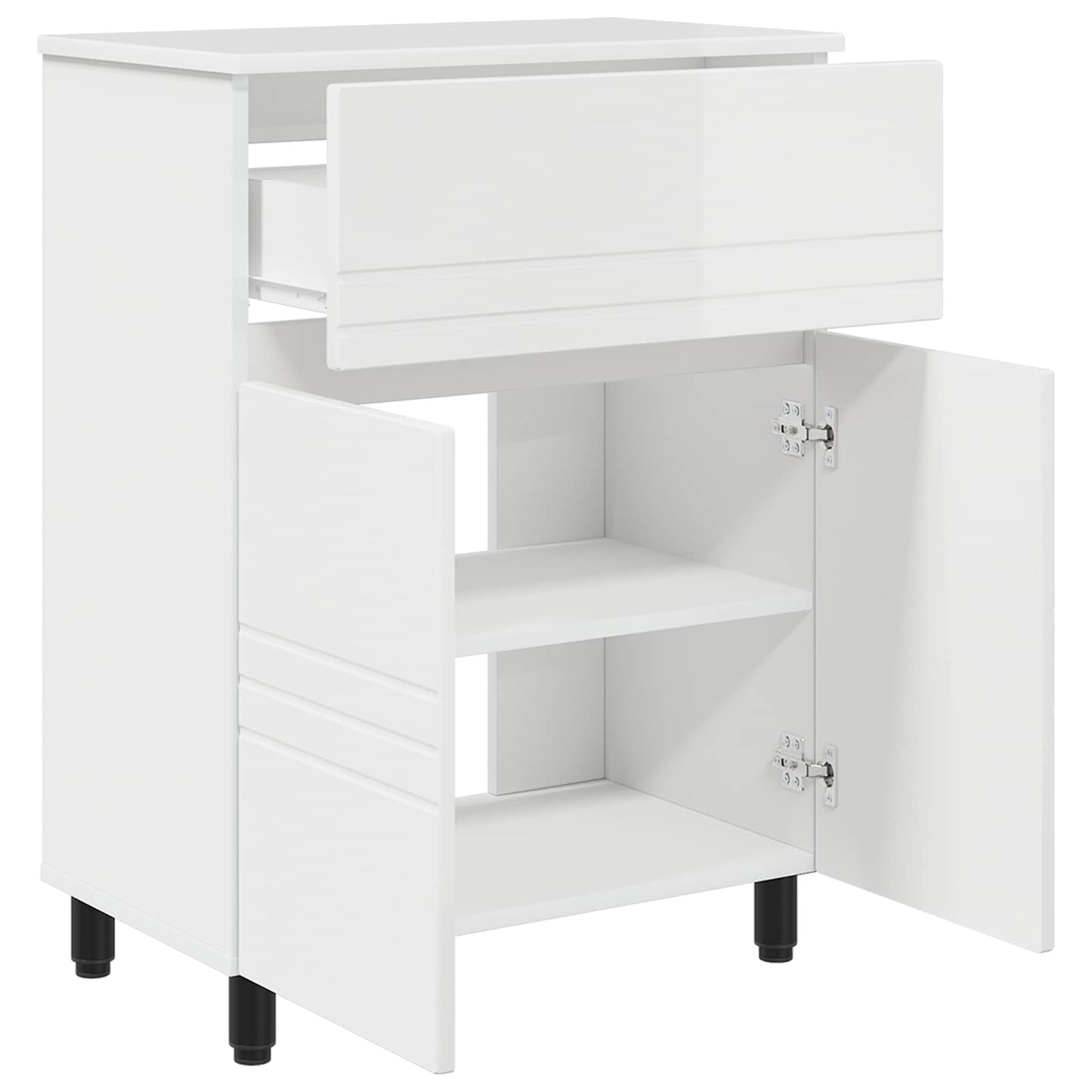 Bathroom Vanity Unit High Gloss White 60 x 35 x 80 cm
