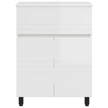 Bathroom Vanity Unit High Gloss White 60 x 35 x 80 cm