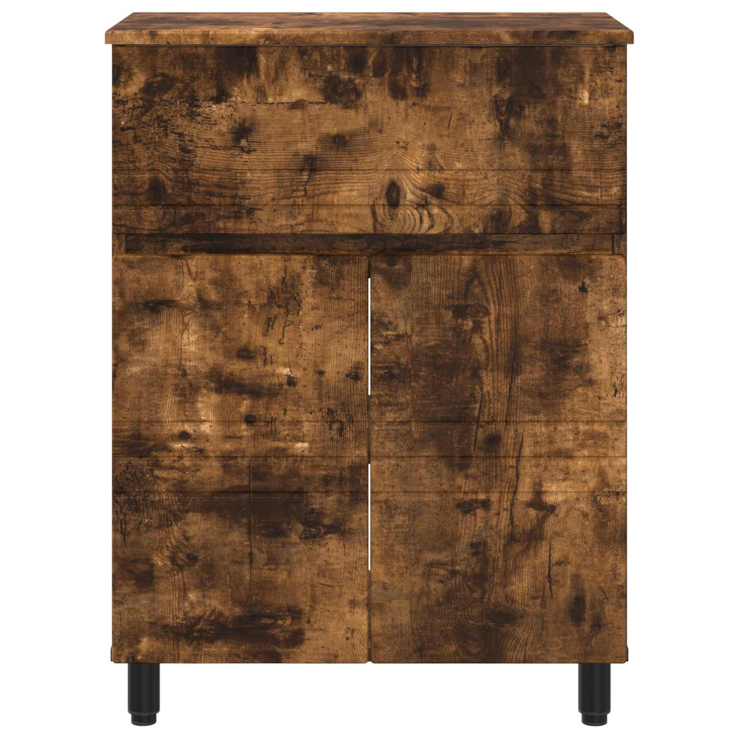 Bathroom Vanity Unit Smoked Oak 60 x 35 x 80 cm Engineered Wood