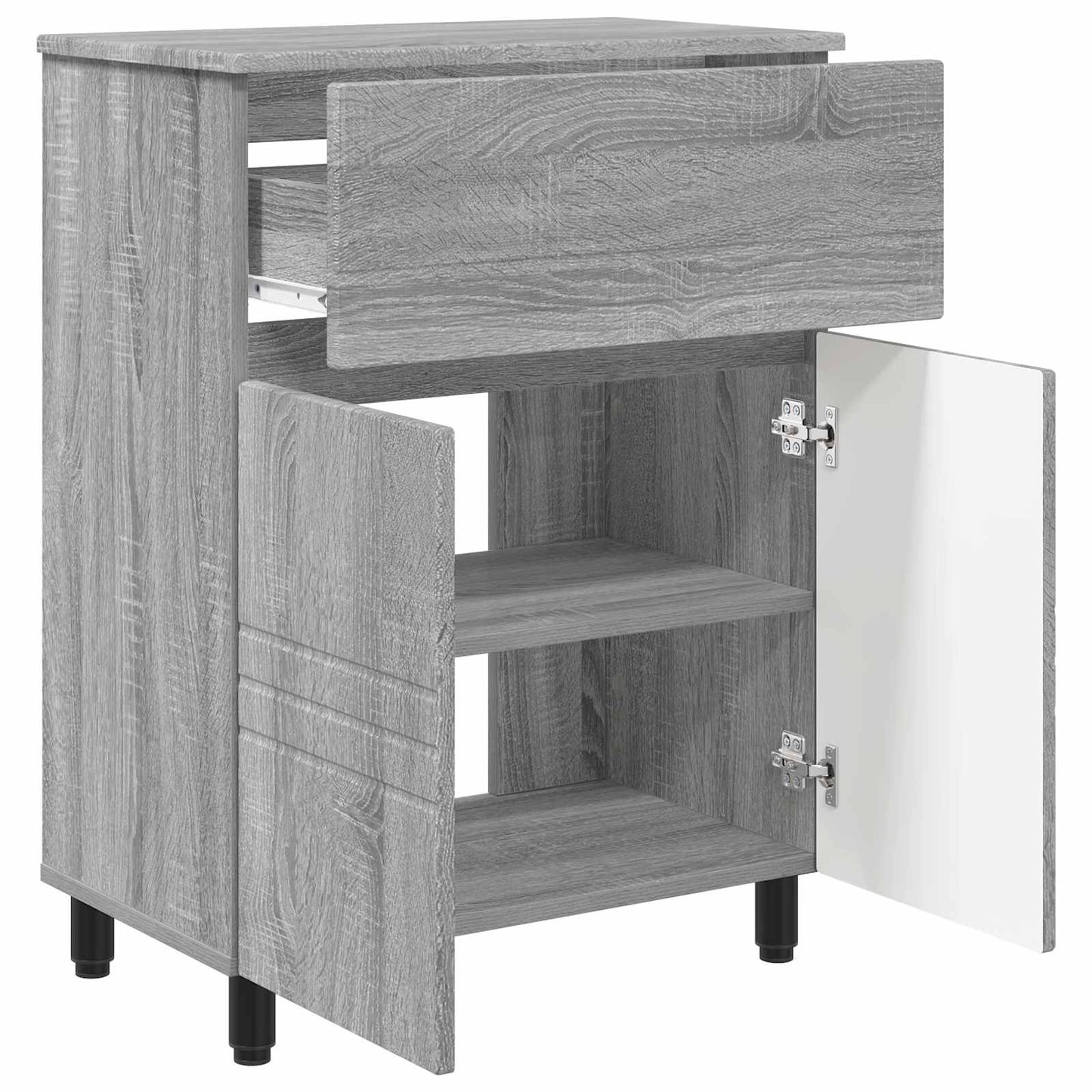 Bathroom Vanity Unit Grey Sonoma 60 x 35 x 80 cm