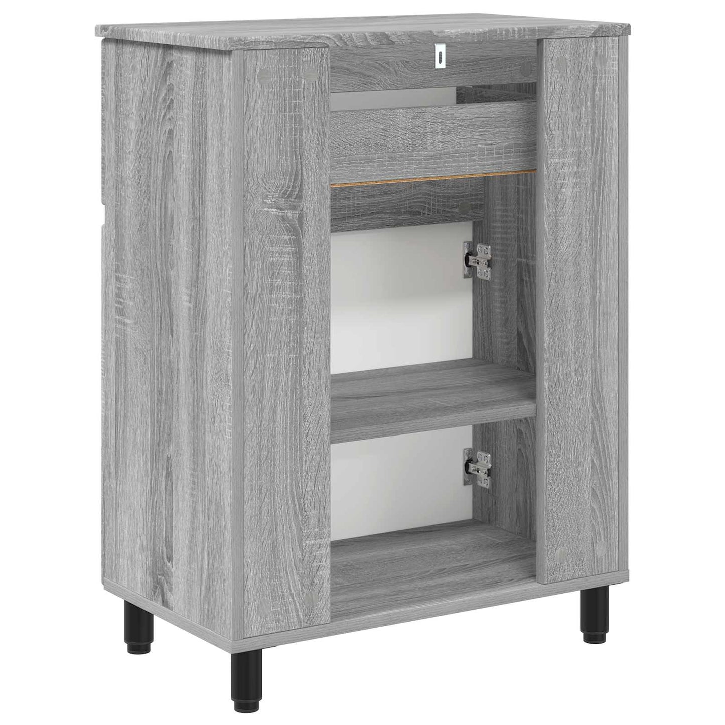 Bathroom Vanity Unit Grey Sonoma 60 x 35 x 80 cm