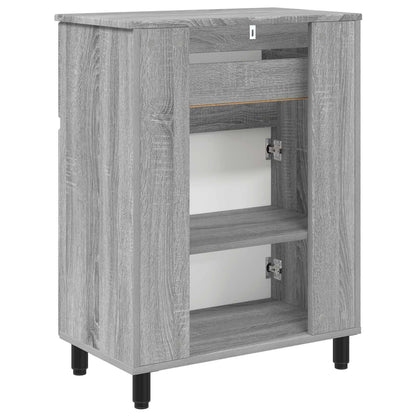 Bathroom Vanity Unit Grey Sonoma 60 x 35 x 80 cm