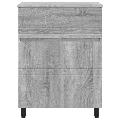 Bathroom Vanity Unit Grey Sonoma 60 x 35 x 80 cm