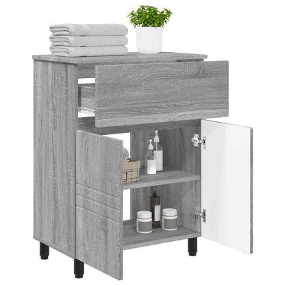 Bathroom Vanity Unit Grey Sonoma 60 x 35 x 80 cm