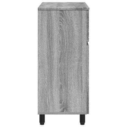 Bathroom Vanity Unit Grey Sonoma 60 x 35 x 80 cm
