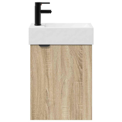 Bathroom Vanity Unit with Tap Sonoma Oak 45.5 x 22.5 x 84 cm