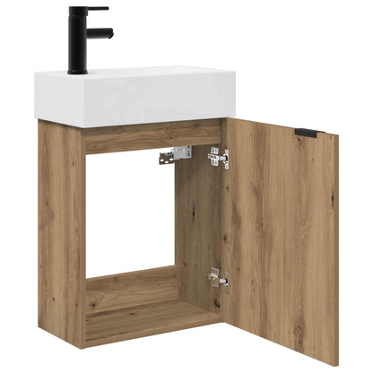 Bathroom Vanity Unit with Tap Artisan Oak 45.5 x 22.5 x 84 cm
