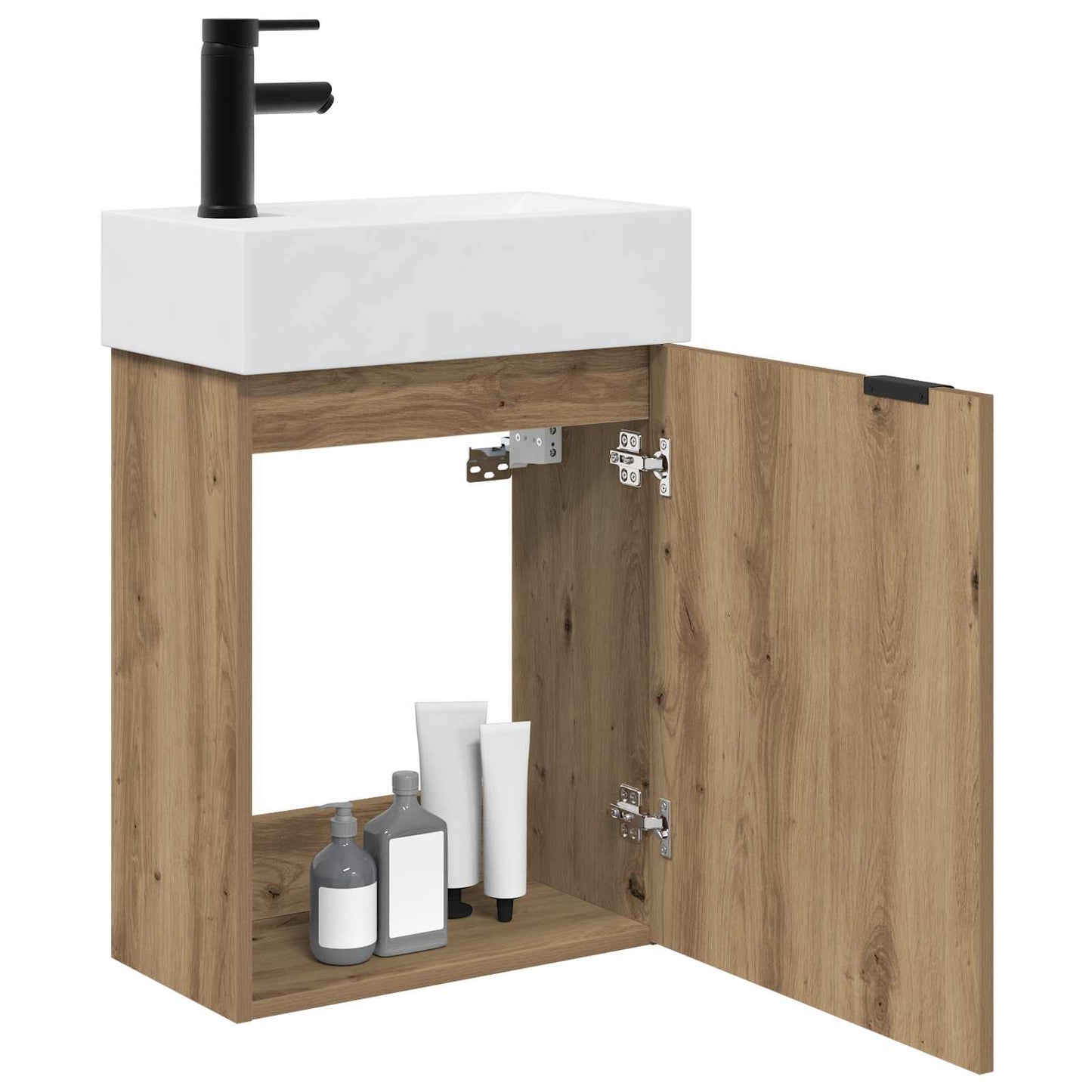 Bathroom Vanity Unit with Tap Artisan Oak 45.5 x 22.5 x 84 cm