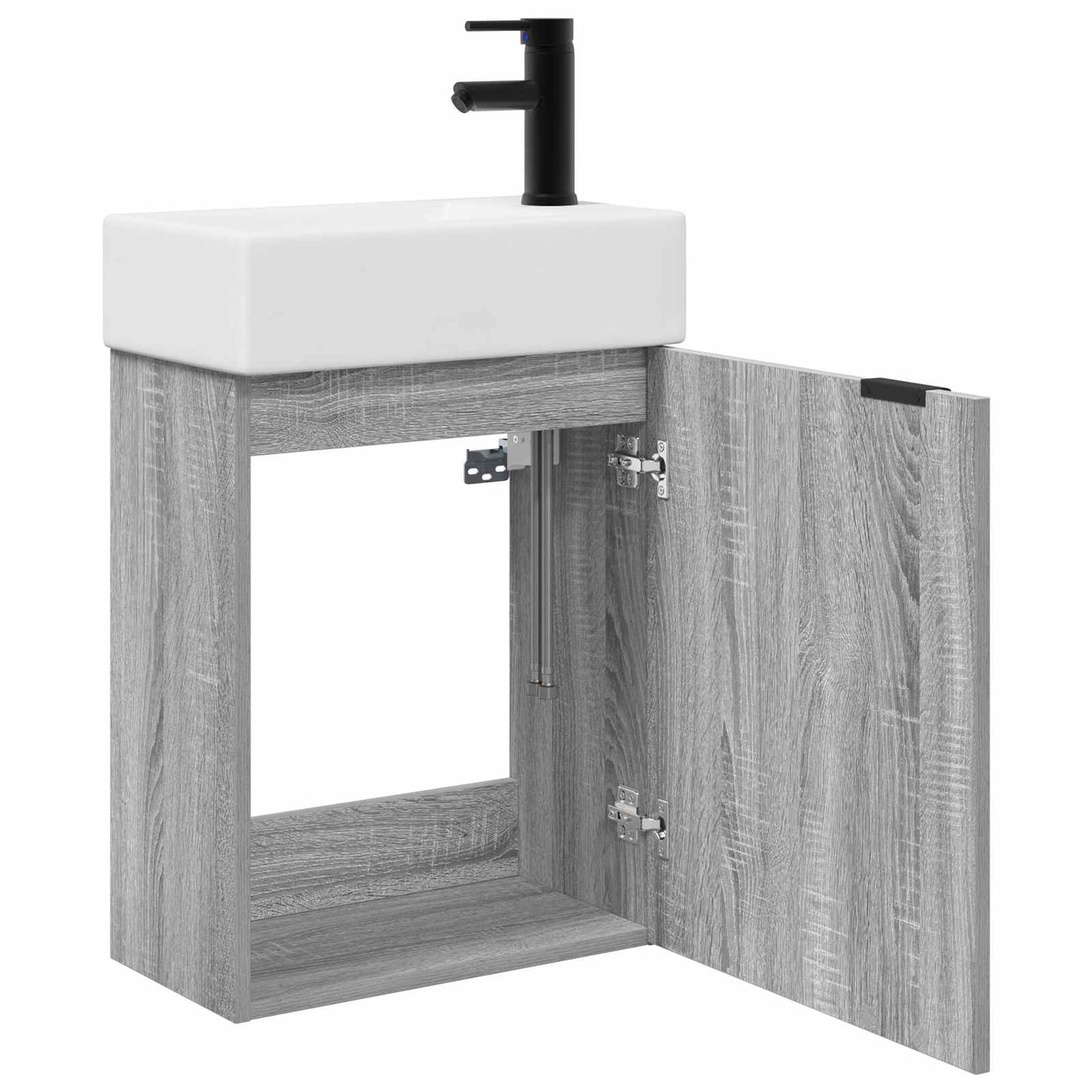 Bathroom Vanity Unit with Tap Grey Sonoma 45.5 x 22.5 x 84 cm