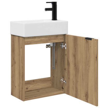 Bathroom Vanity Unit with Tap Artisan Oak 45.5 x 22.5 x 84 cm