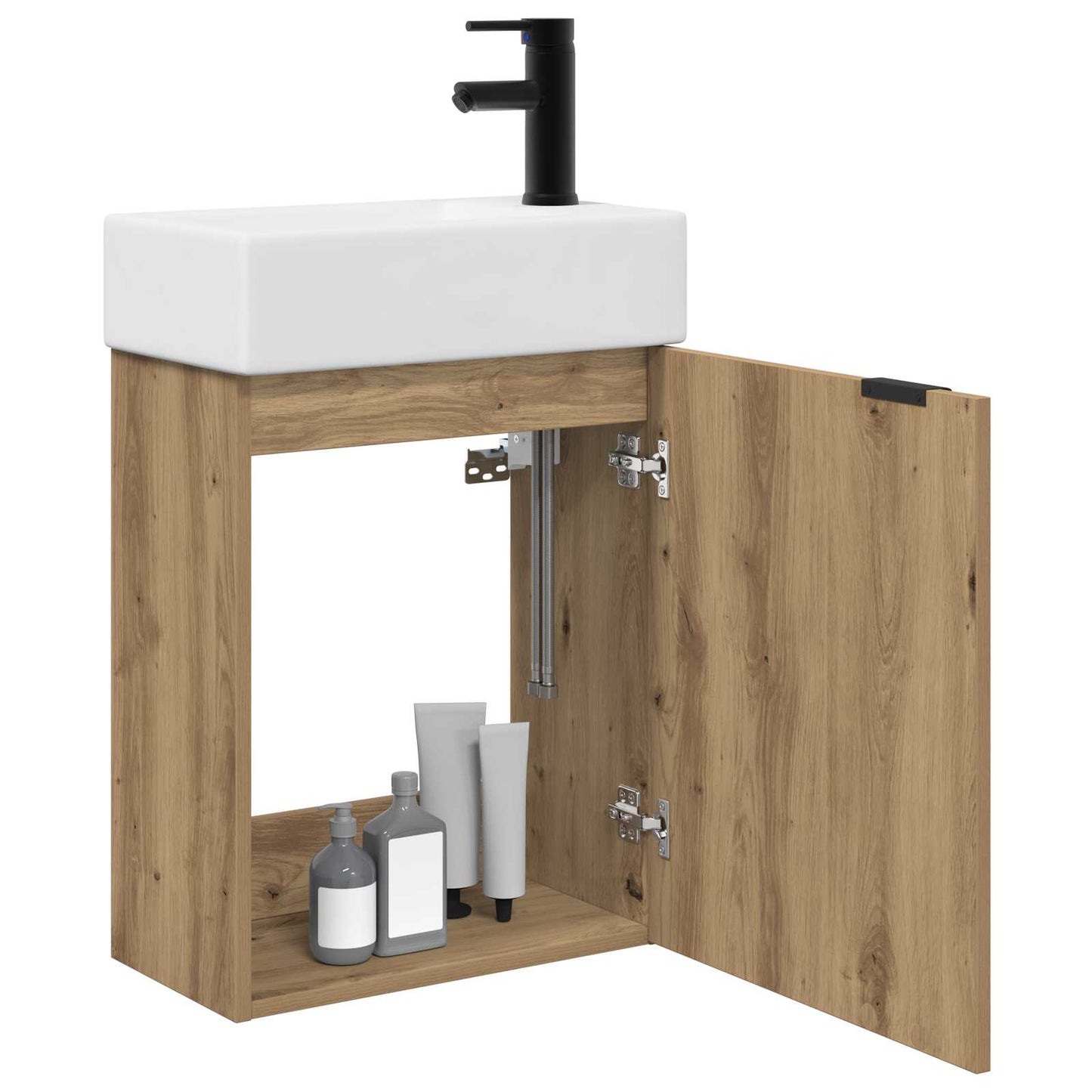 Bathroom Vanity Unit with Tap Artisan Oak 45.5 x 22.5 x 84 cm