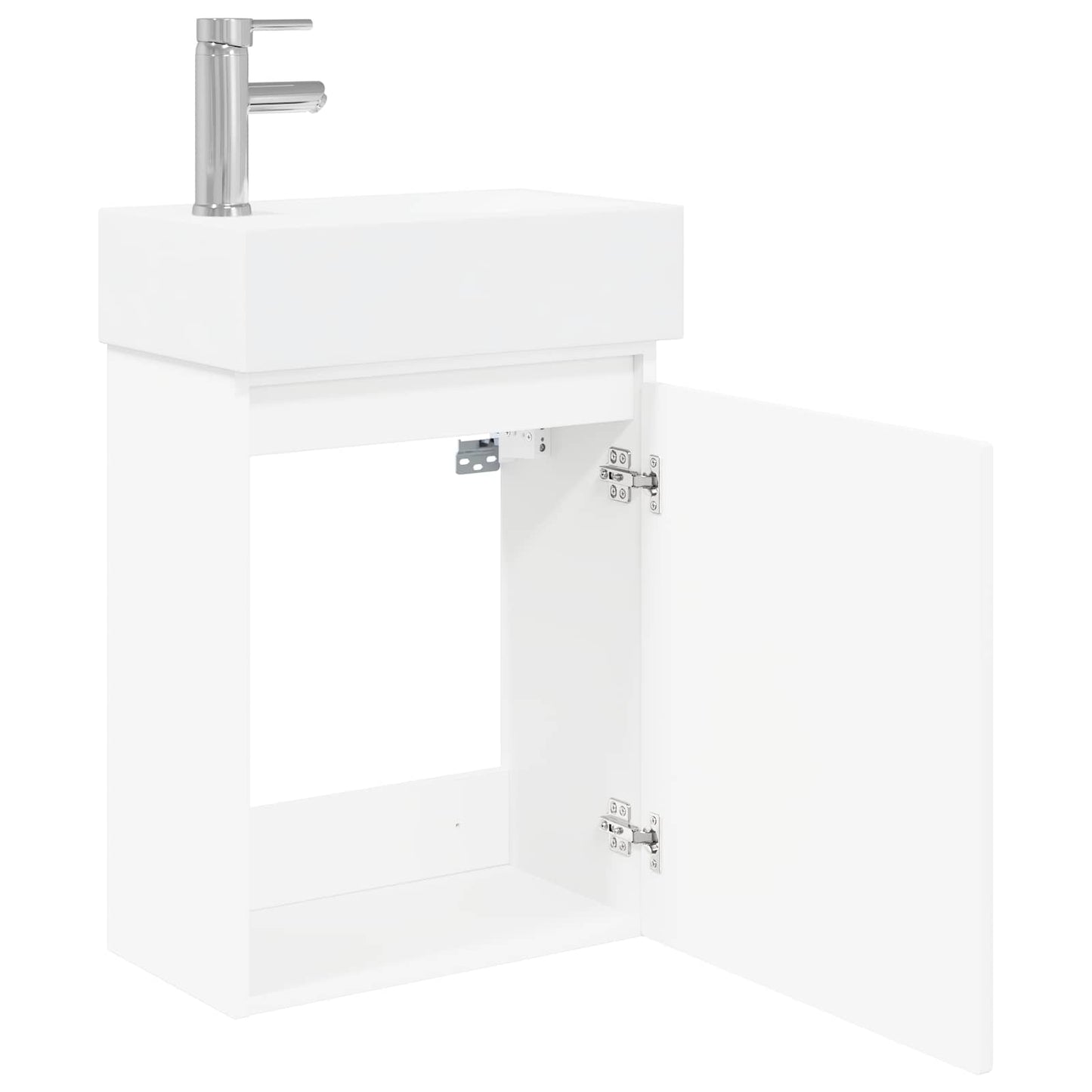 Bathroom Vanity Unit with Tap White 45.5 x 22.5 x 84 cm