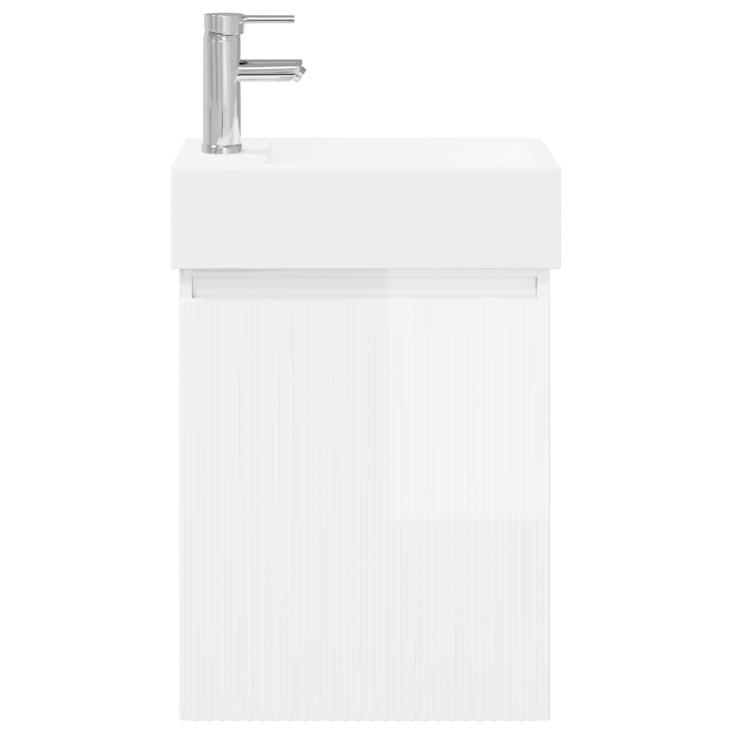 Bathroom Vanity Unit with Tap High Gloss White