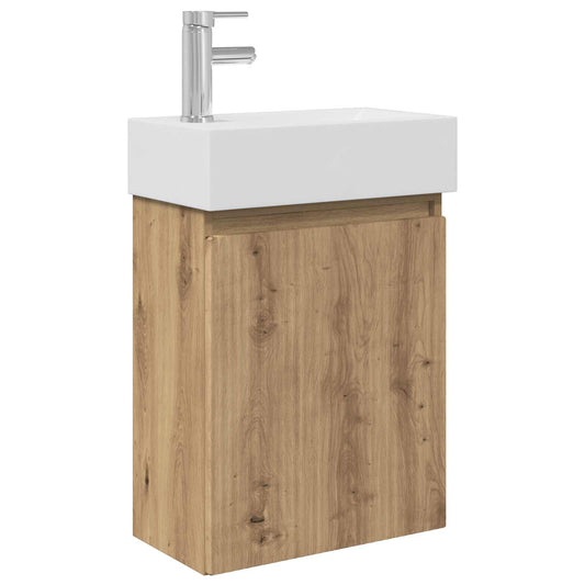 Bathroom Vanity Unit with Tap Artisan Oak 45.5 x 22.5 x 84 cm