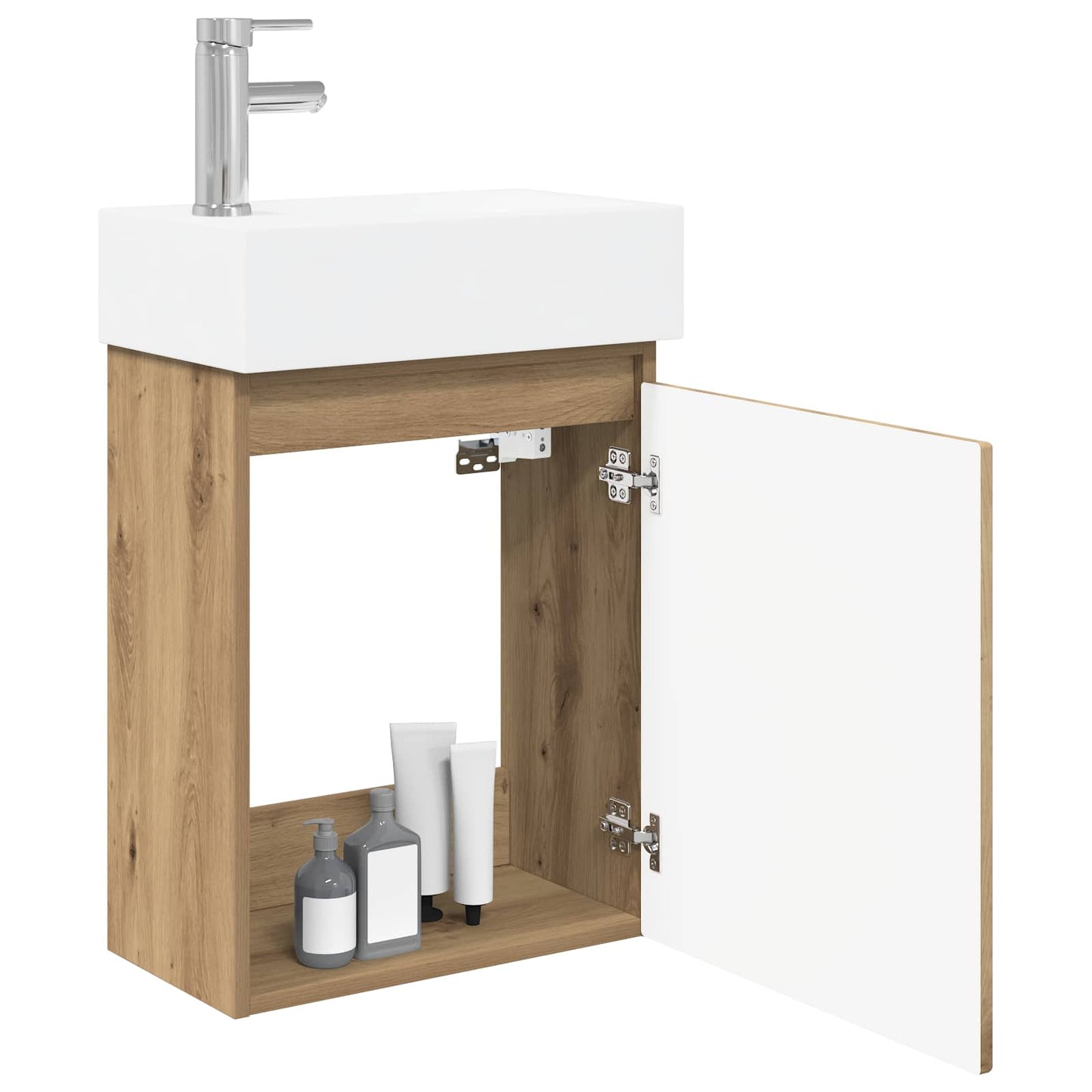 Bathroom Vanity Unit with Tap Artisan Oak 45.5 x 22.5 x 84 cm