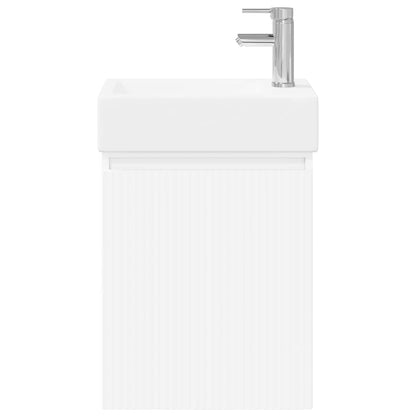Bathroom Vanity Unit with Tap White 45.5 x 22.5 x 84 cm