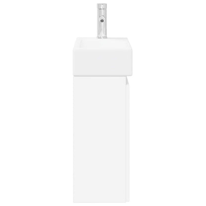 Bathroom Vanity Unit with Tap White 45.5 x 22.5 x 84 cm