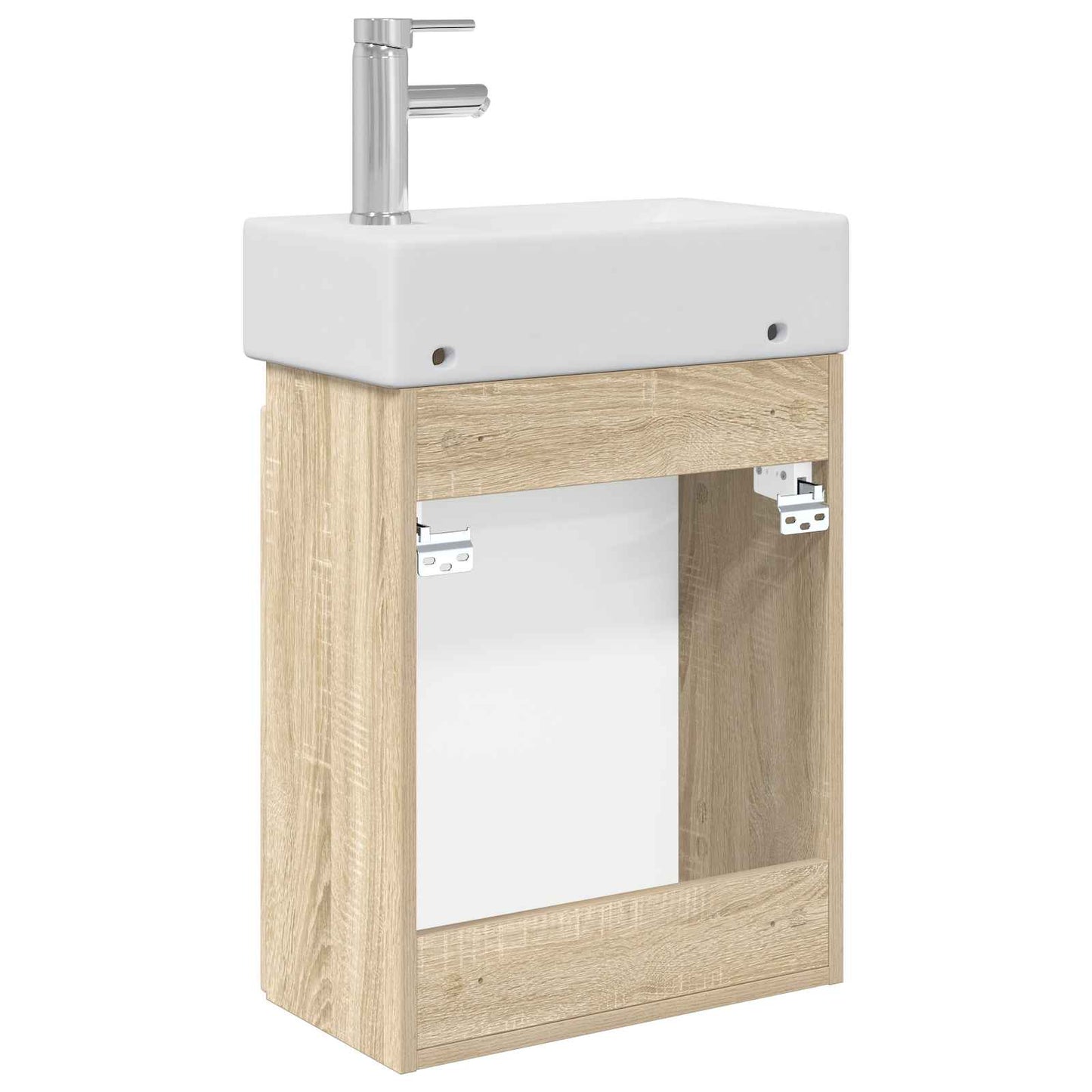 Bathroom Vanity Unit with Tap Sonoma Oak 45.5 x 22.5 x 84 cm