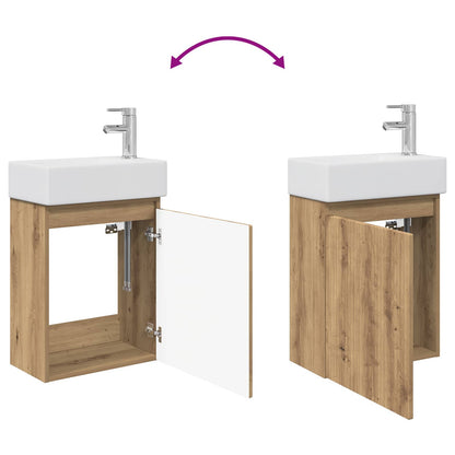 Bathroom Vanity Unit with Tap Artisan Oak 45.5 x 22.5 x 84 cm