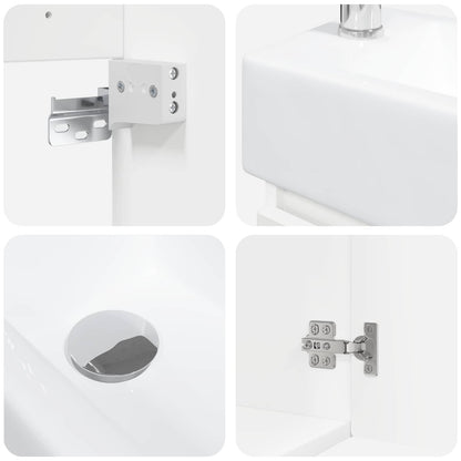 Bathroom Vanity Unit with Tap White 45.5 x 22.5 x 84 cm