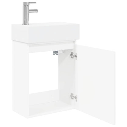 Bathroom Vanity Unit with Tap White 45.5 x 22.5 x 84 cm