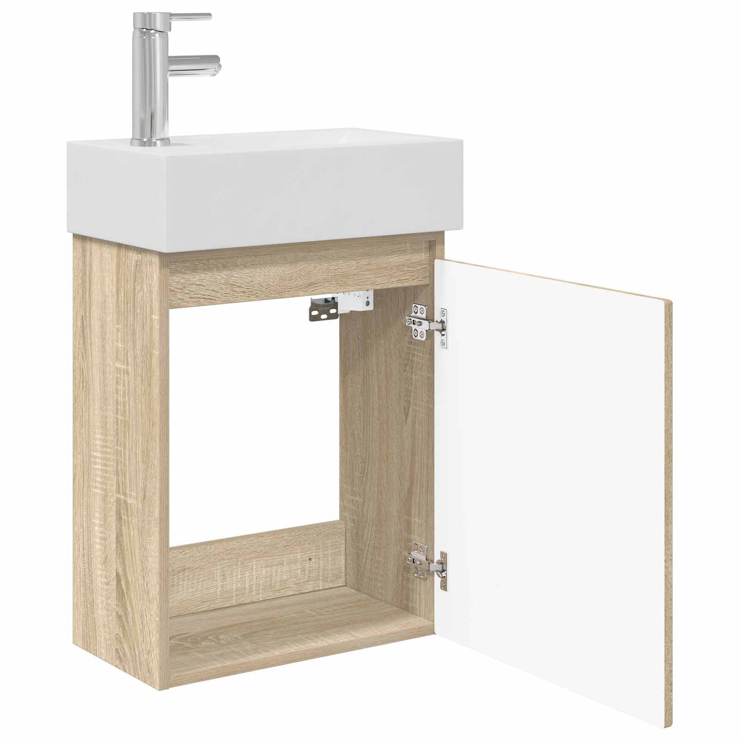 Bathroom Vanity Unit with Tap Sonoma Oak 45.5 x 22.5 x 84 cm