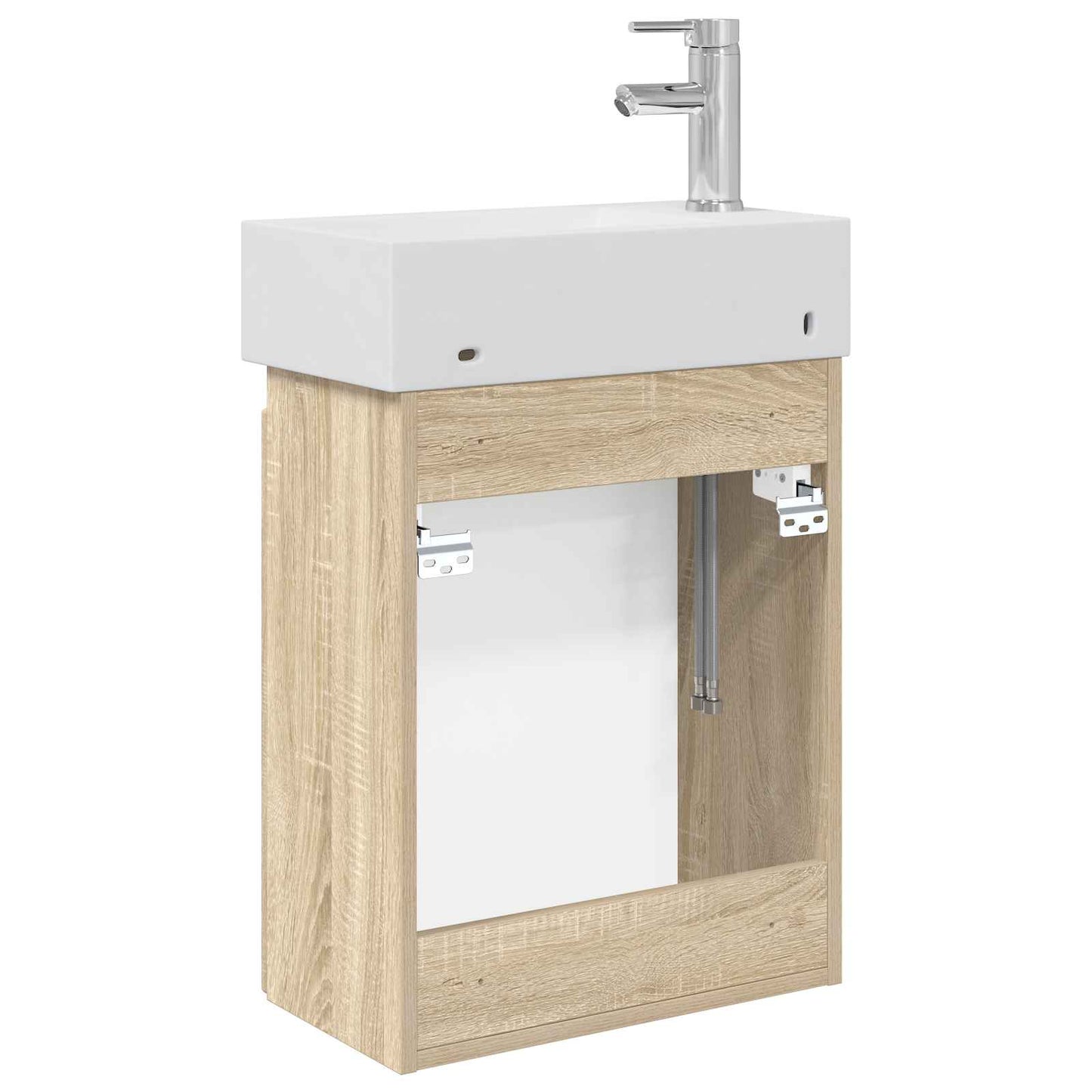 Bathroom Vanity Unit with Tap Sonoma Oak 45.5 x 22.5 x 84 cm