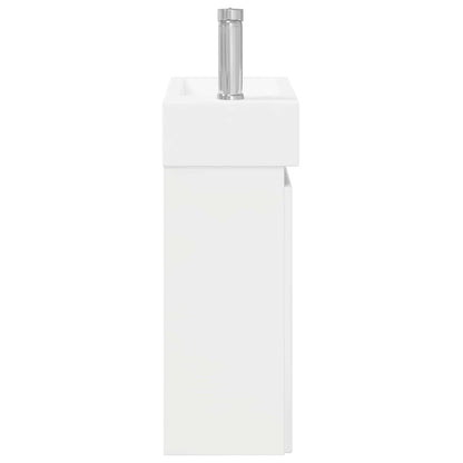 Bathroom Vanity Unit with Tap High Gloss White