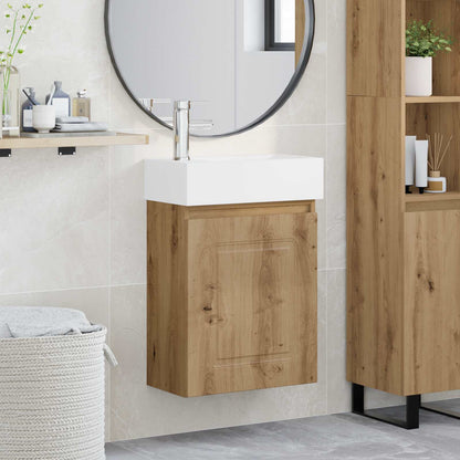 Bathroom Vanity Unit with Tap Artisan Oak 45.5 x 22.5 x 84 cm