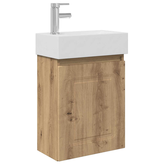 Bathroom Vanity Unit with Tap Artisan Oak 45.5 x 22.5 x 84 cm