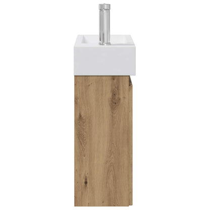 Bathroom Vanity Unit with Tap Artisan Oak 45.5 x 22.5 x 84 cm