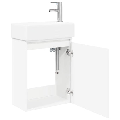Bathroom Vanity Unit with Tap White 45.5 x 22.5 x 84 cm