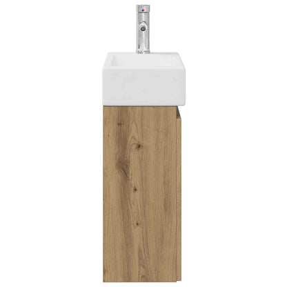 Bathroom Vanity Unit with Tap Artisan Oak 45.5 x 22.5 x 84 cm