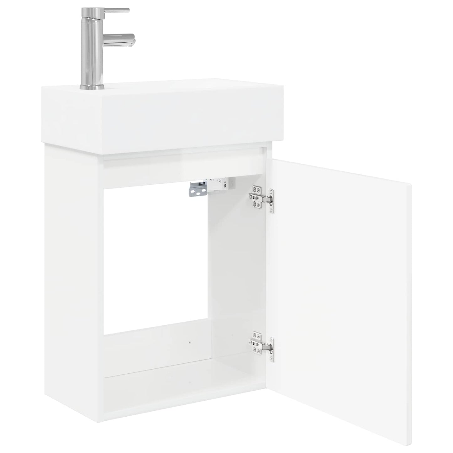 Bathroom Vanity Unit with Tap High Gloss White