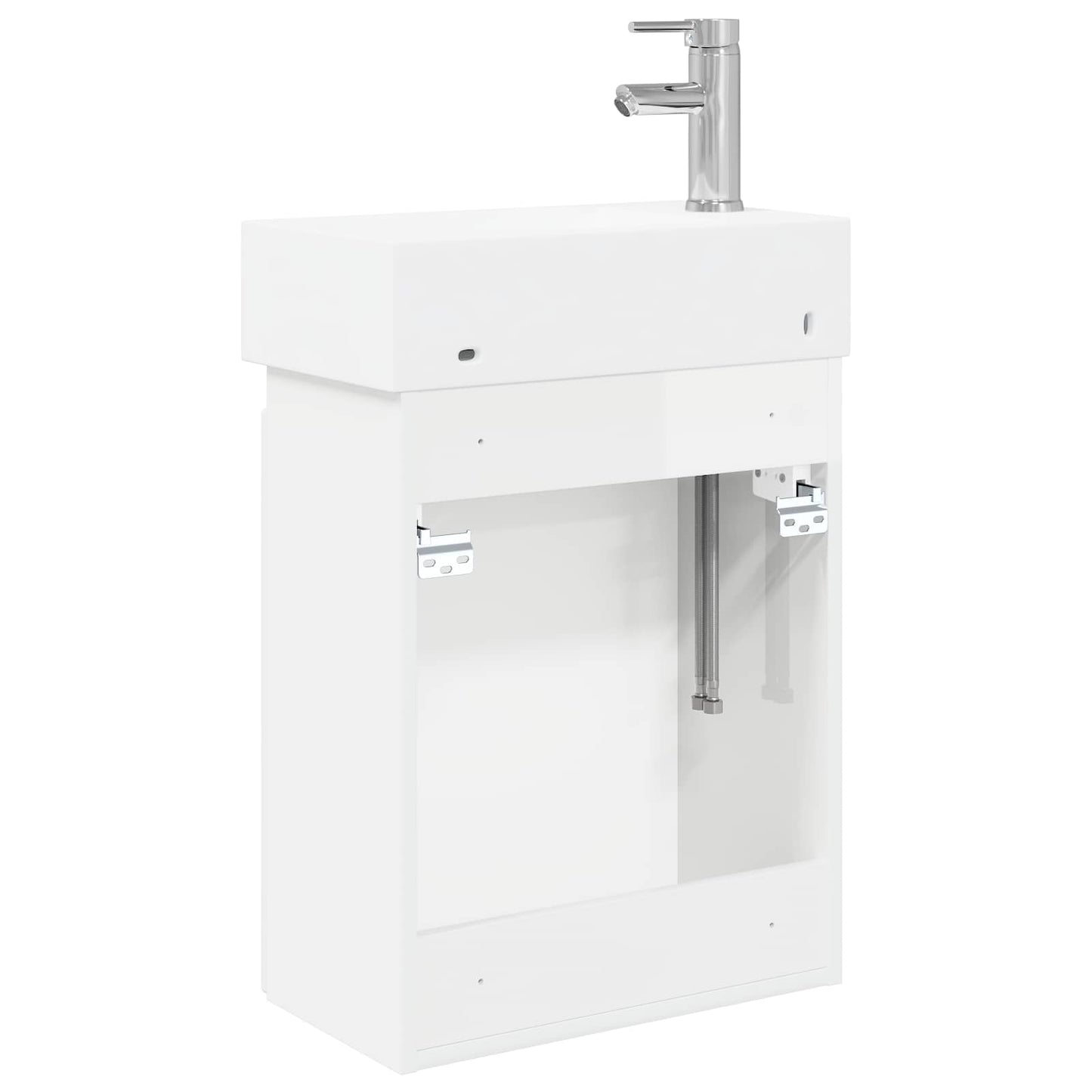 Bathroom Vanity Unit with Tap High Gloss White