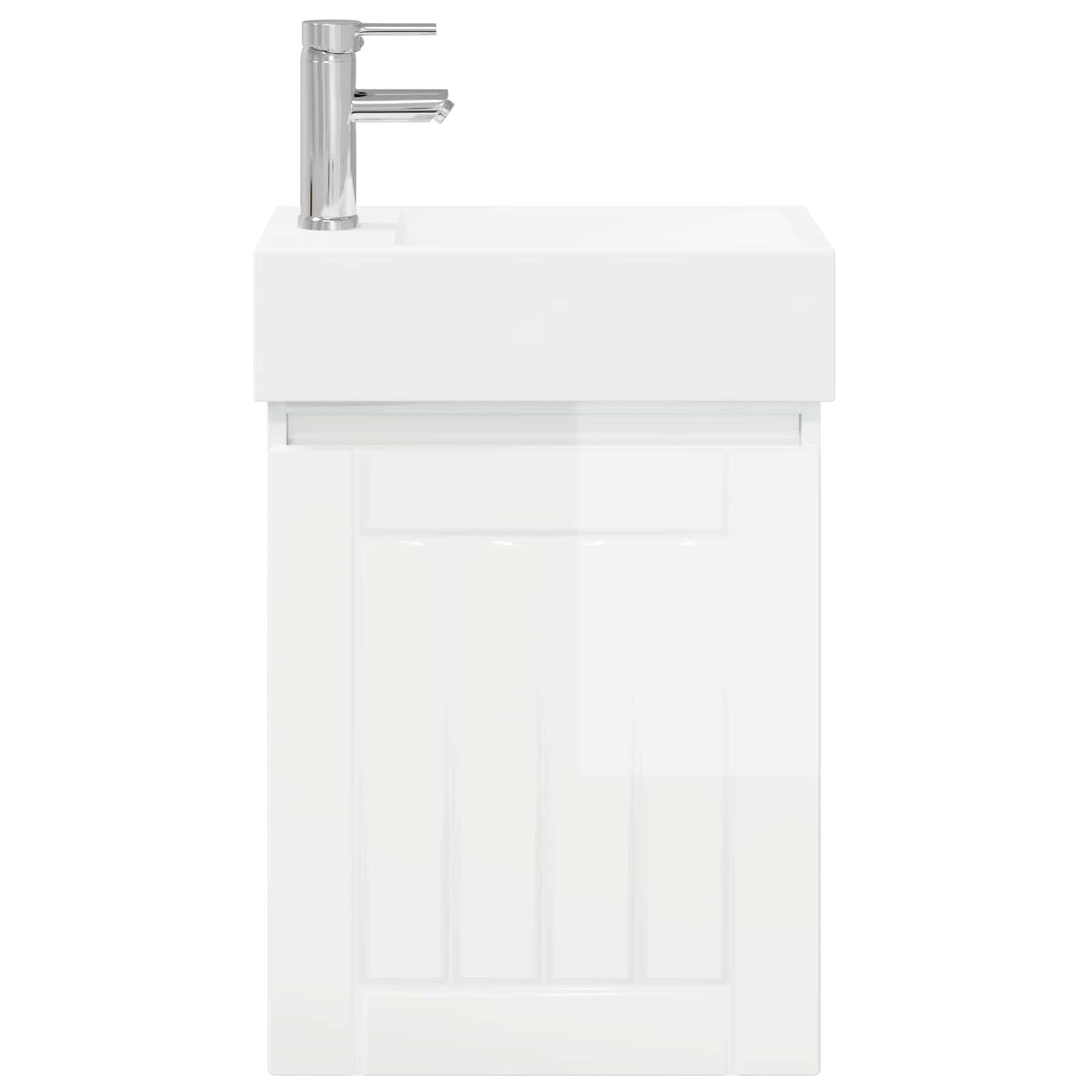 Bathroom Vanity Unit with Tap High Gloss White