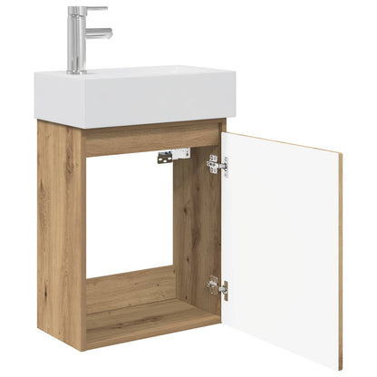 Bathroom Vanity Unit with Tap Artisan Oak 45.5 x 25.5 x 84 cm