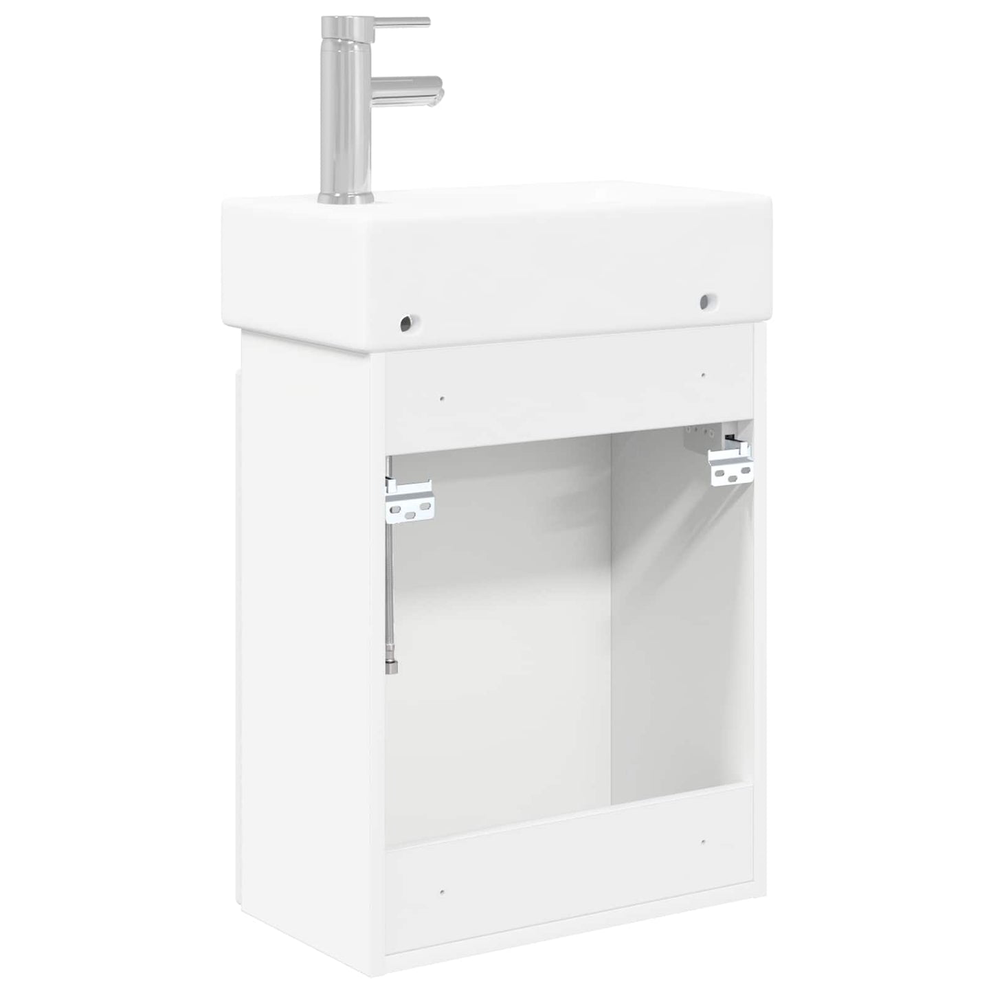 Bathroom Vanity Unit with Tap White 45.5 x 25.5 x 84 cm