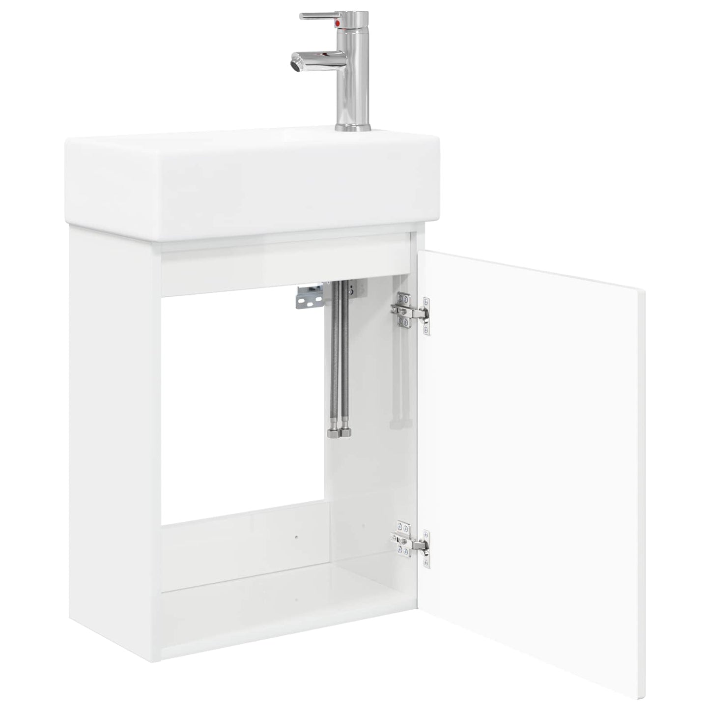 Bathroom Vanity Unit with Tap High Gloss White