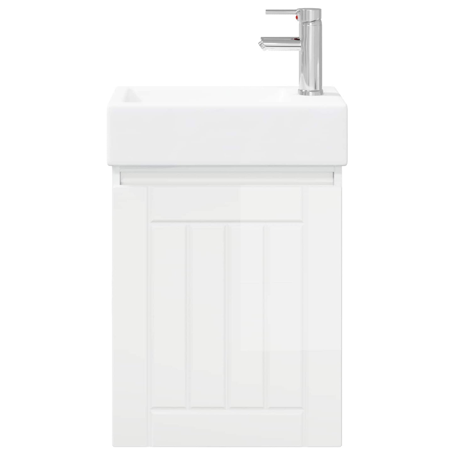 Bathroom Vanity Unit with Tap High Gloss White