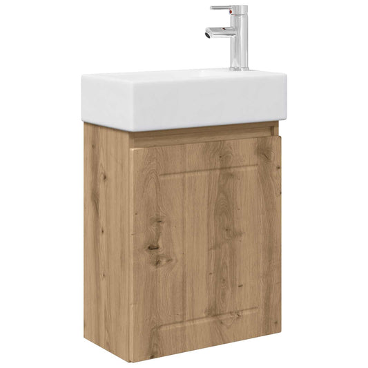 Bathroom Vanity Unit with Tap Artisan Oak 45.5 x 25.5 x 84 cm
