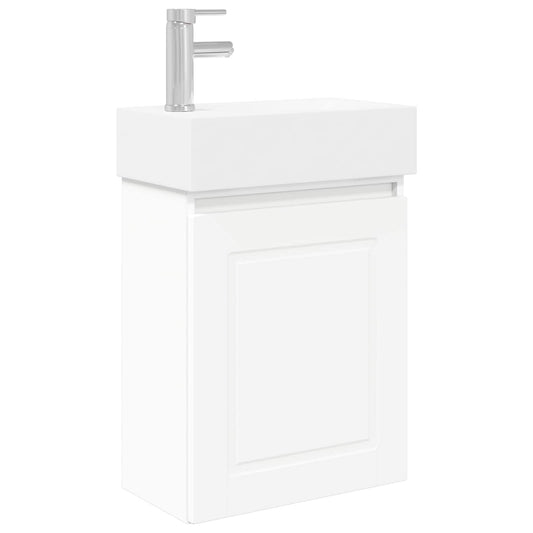 Bathroom Vanity Unit with Tap White 45.5 x 22.5 x 84 cm
