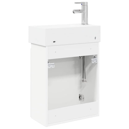 Bathroom Vanity Unit with Tap White 45.5 x 22.5 x 84 cm